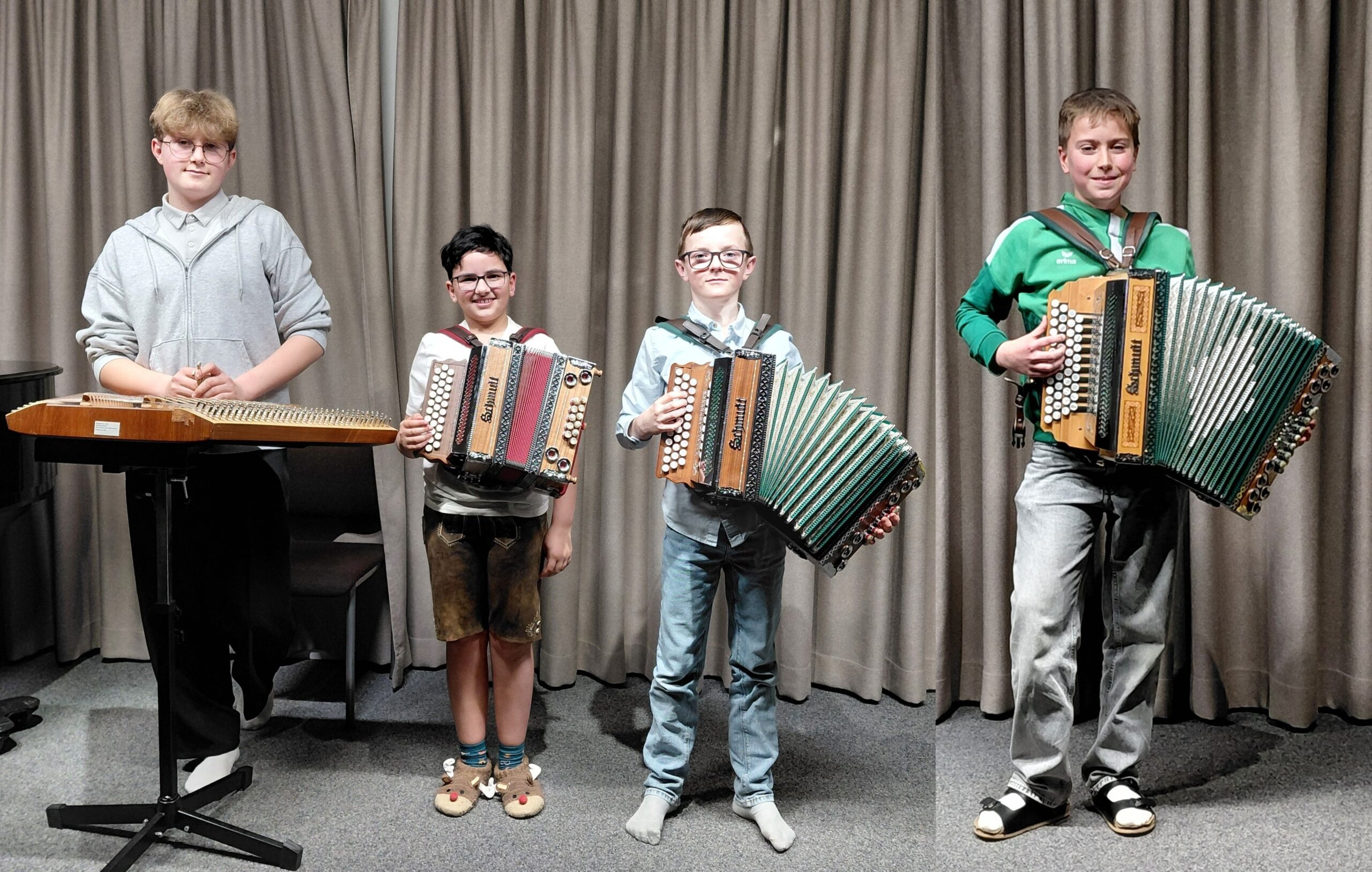 Am Bild von links nach rechts: Maximillian Schimmer, Luisa Ganster, Luis Freudenthaler, Albrecht Meran Am Bild von links nach rechts:Maximillian Schimmer, Luisa Ganster, Luis Freudenthaler, Albrecht Meran